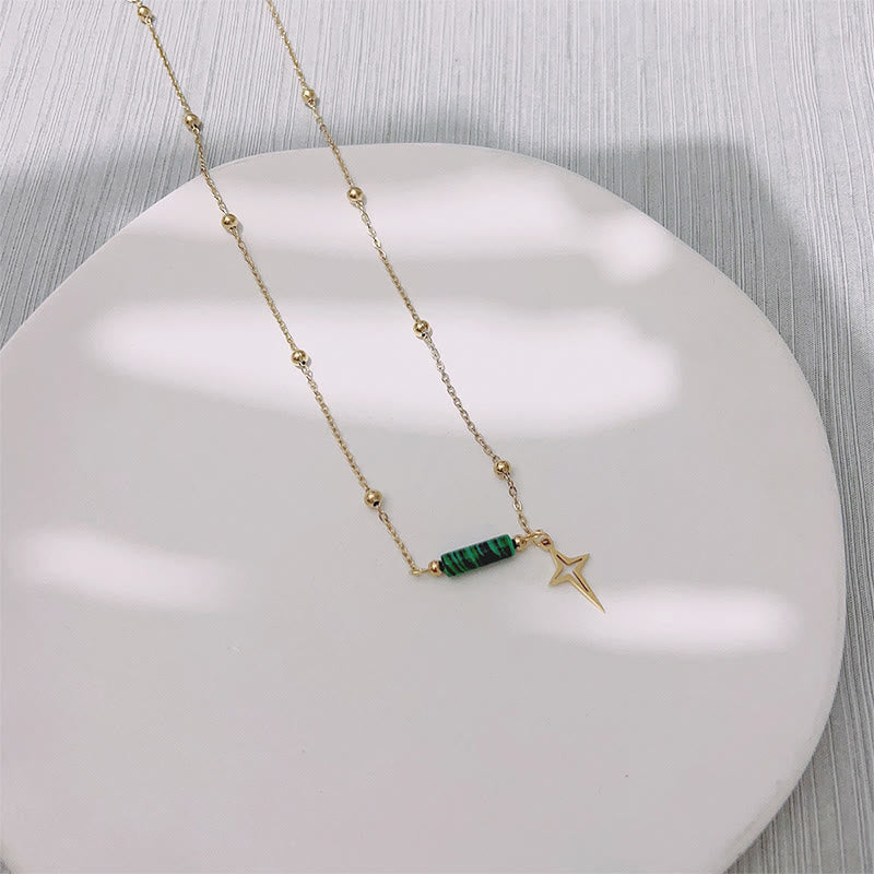 Maria Malachite Star Jewelry Set - Earrings, Necklace and Bracelet