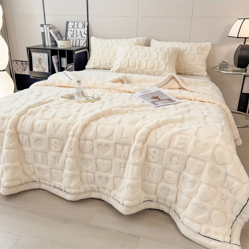 Helquist - Reversible Heart Pattern Throw