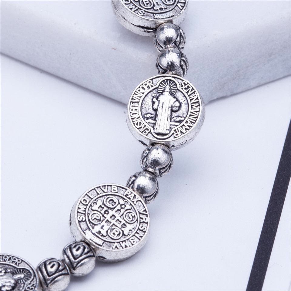 Solana - Gold and Silver Christian Cross Bracelet