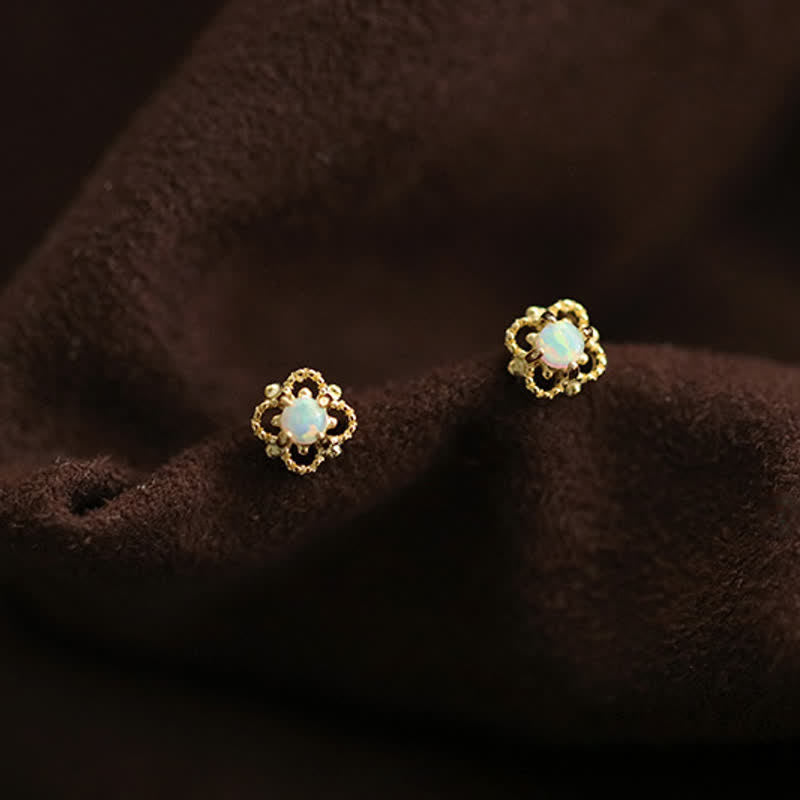 Camelina - Vintage Opal Drop Earrings