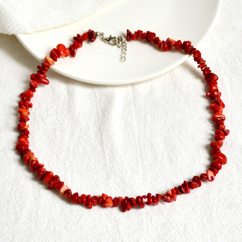 Welvora - Elegant Polished Crystal Necklace