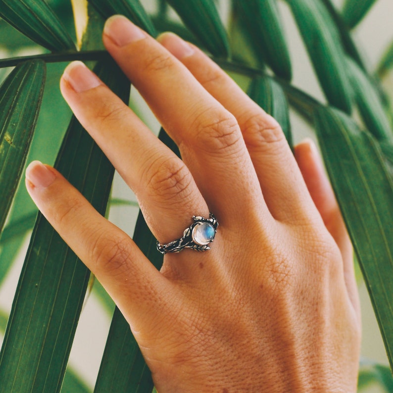 Iris Moonstone Statement Ring - Bold Elegant Statement Piece