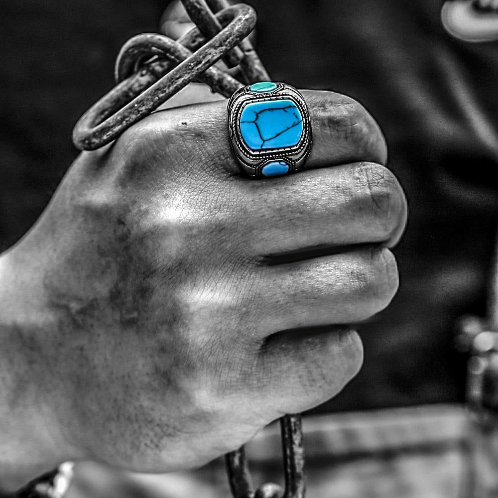 Thorin - Turquoise Statement Ring for Men