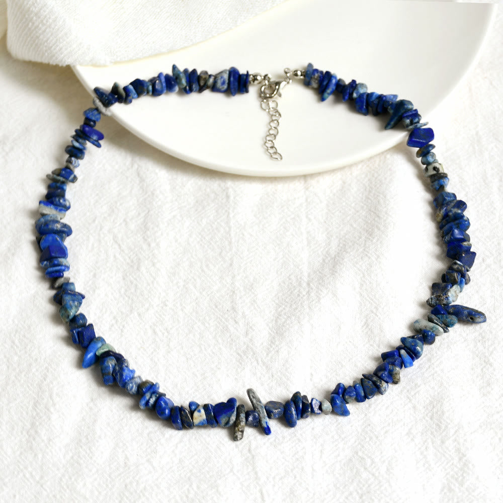 Welvora - Elegant Polished Crystal Necklace