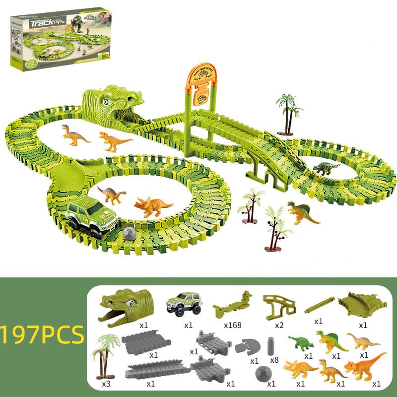 SpeedFlex Track - Flexible Racetrack Set with LED Vehicles