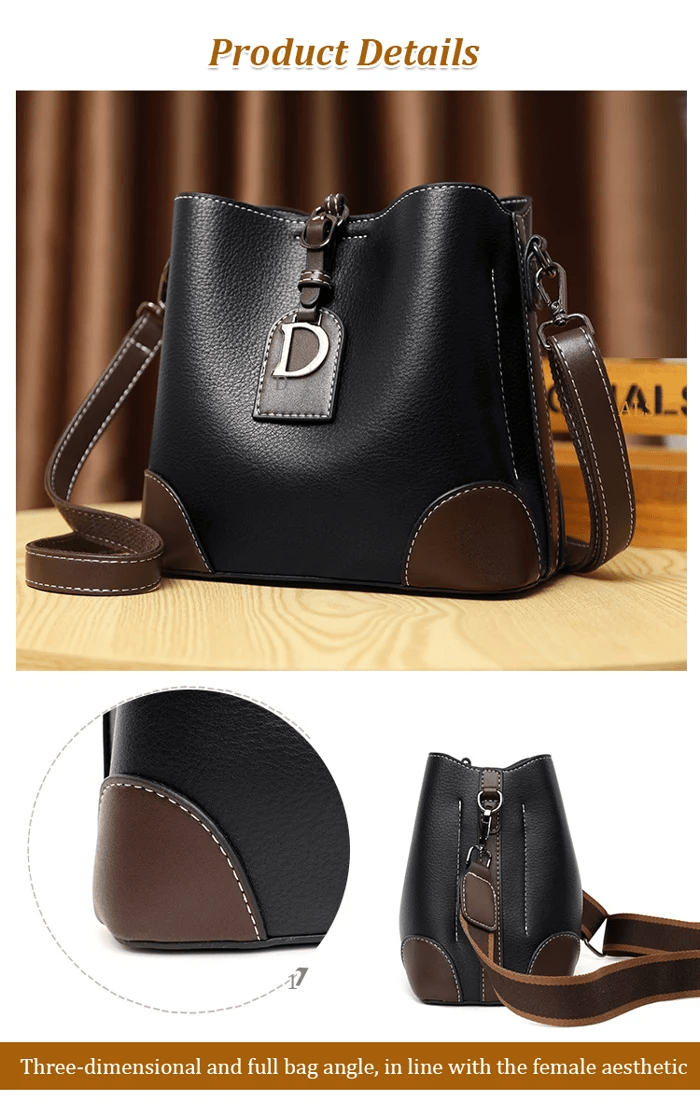 LuxeCarry - Elegant Leather Shoulder Bag with Plenty of Room