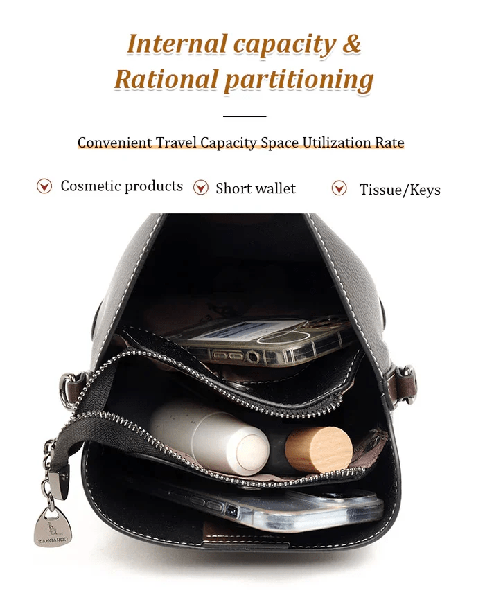 LuxeCarry - Elegant Leather Shoulder Bag with Plenty of Room