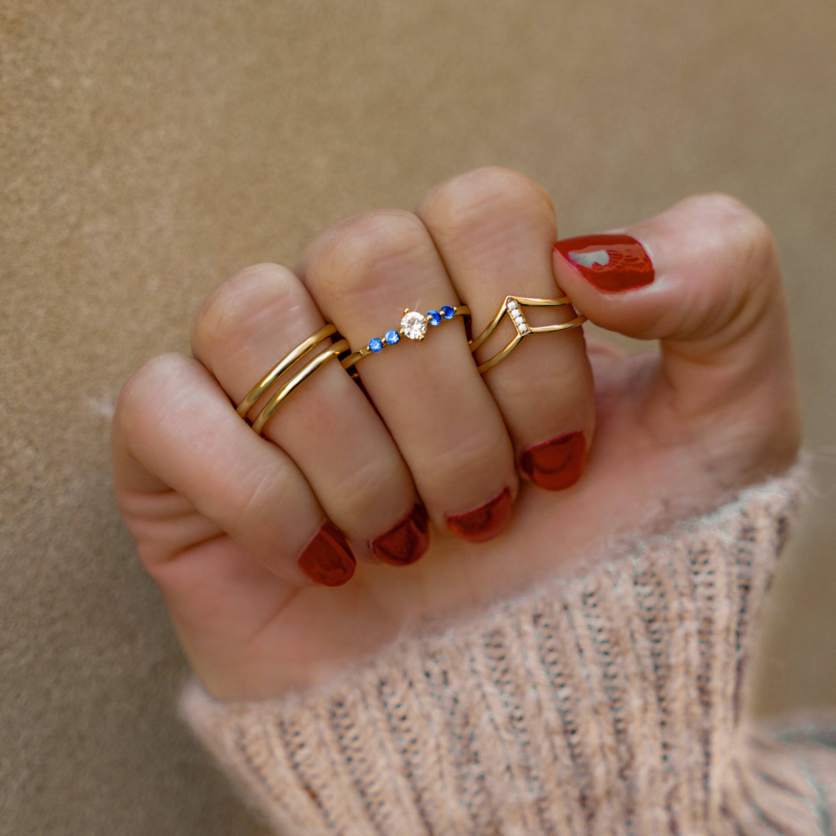 Amaya - Adjustable Double Ring for Effortless Style