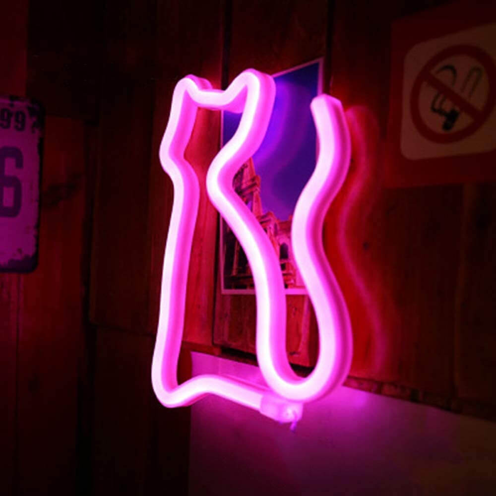 Slocan Timber - Cute Cat Neon Night Light