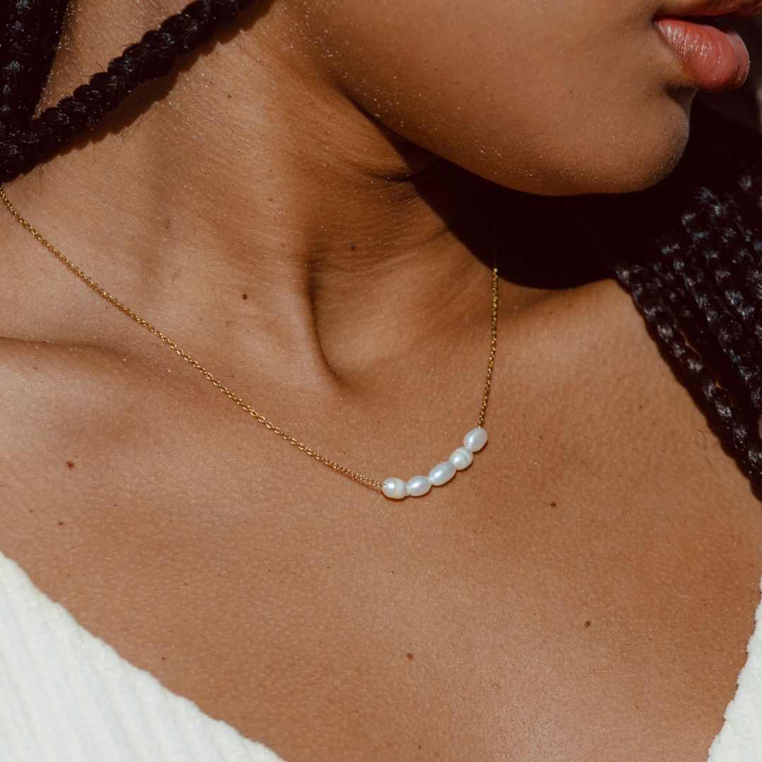 Celina Necklace - Freshwater Pearl Pendant Necklace