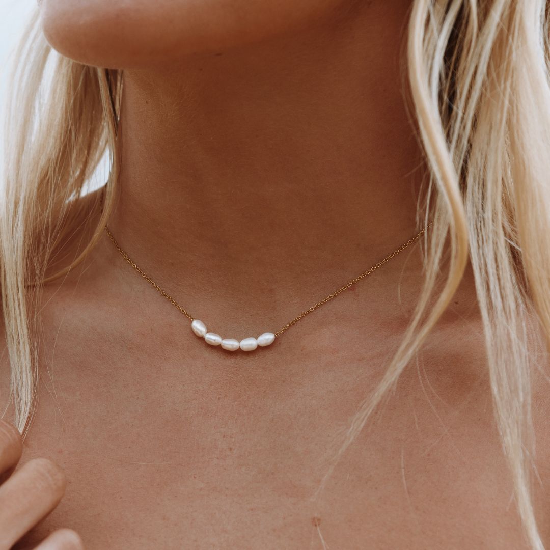 Celina Necklace - Freshwater Pearl Pendant Necklace