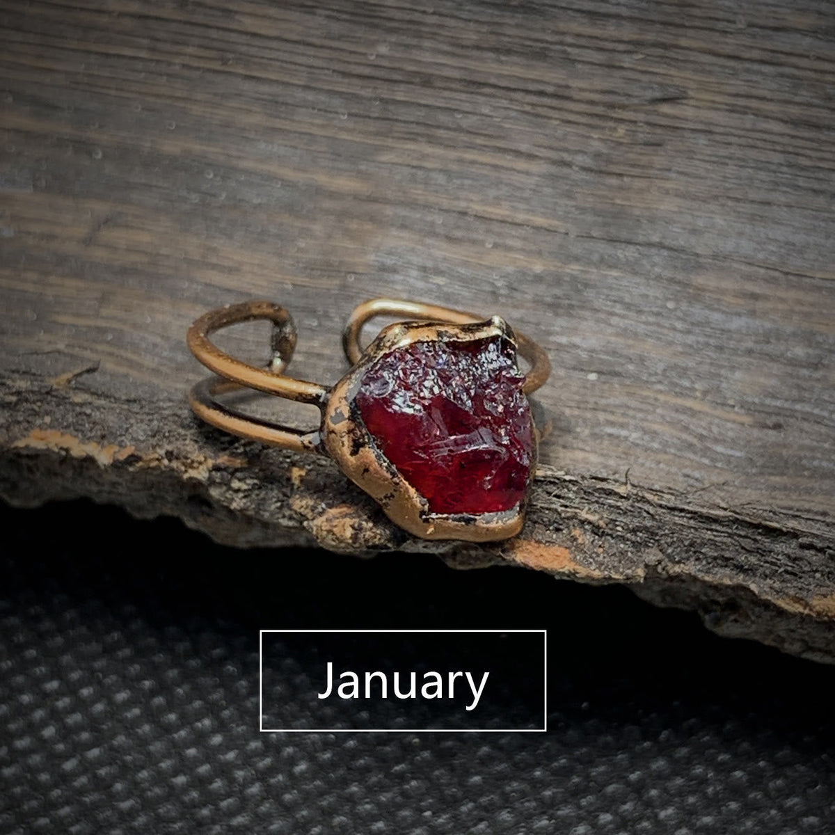 Cadria - Natural Raw Birthstone Ring