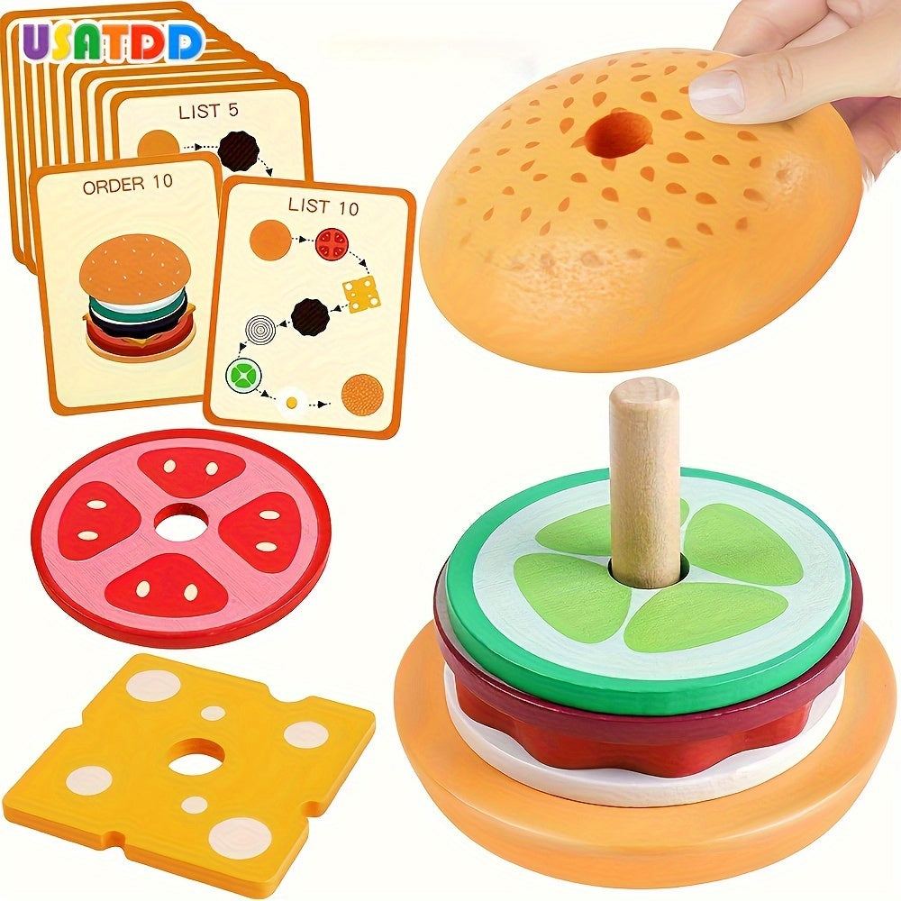 BurgerBuilders - Creative Montessori Stacking Toy for Kids