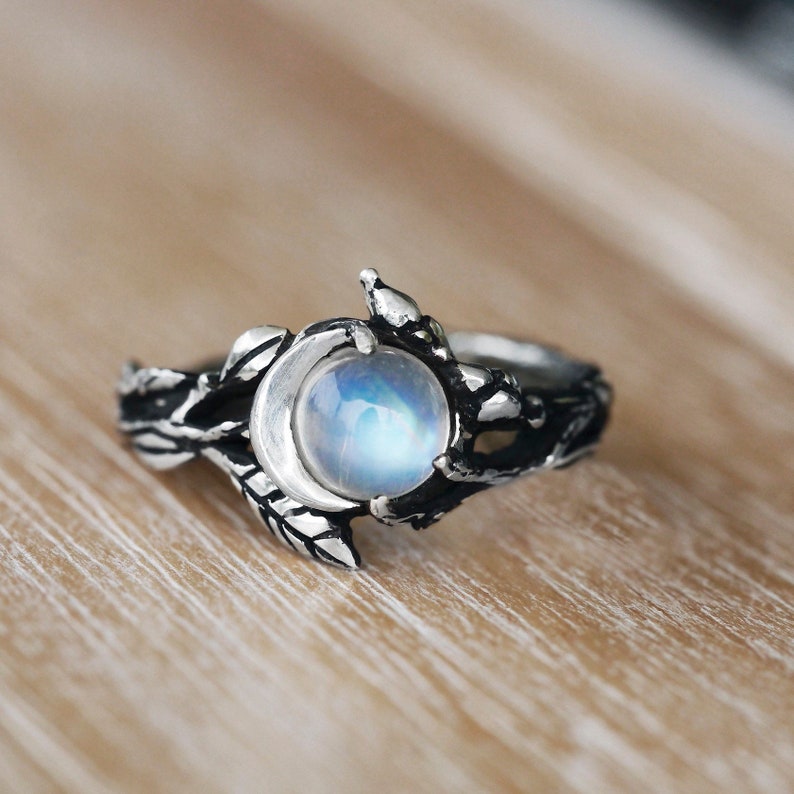 Iris Moonstone Statement Ring - Bold Elegant Statement Piece