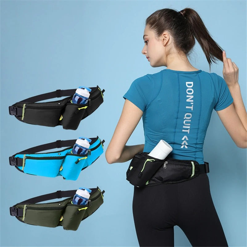 RunEase Belt - Waterproof Running Belt with Water Bottle Holder