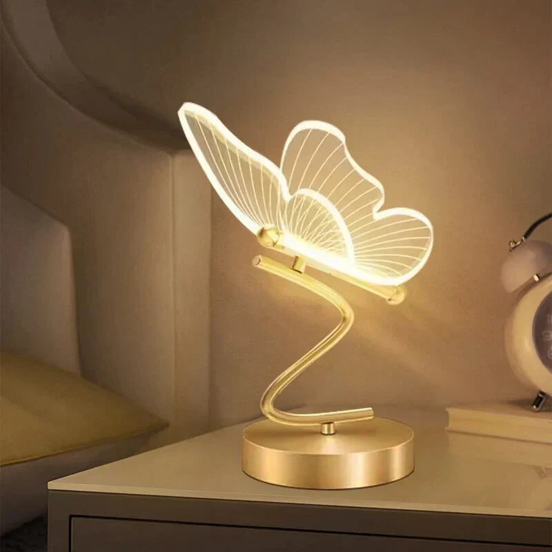 ButterflyLuxe - Elegant LED Table Lamp with Butterfly Design