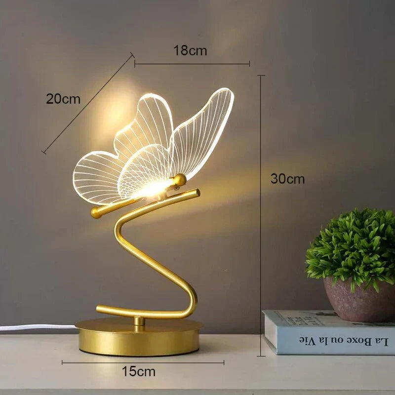 ButterflyLuxe - Elegant LED Table Lamp with Butterfly Design