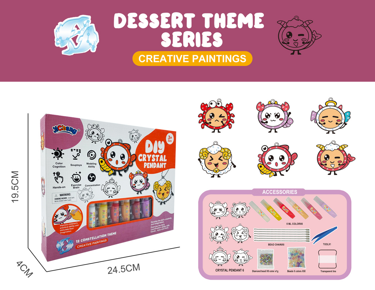 SparkleArt - DIY Glitter Keychain Painting Kit for Kids