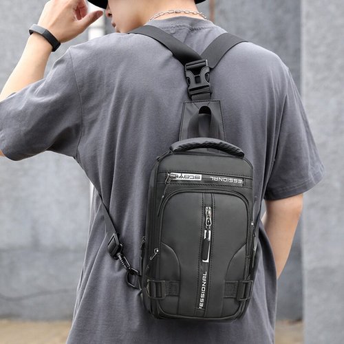 SecureNylon - Waterproof Anti-Theft Shoulder Bag with USB Charging Port