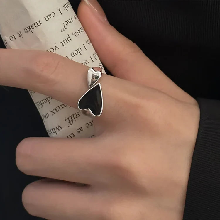 Evelyn - Symmetrical Heart Ring in Sterling Silver