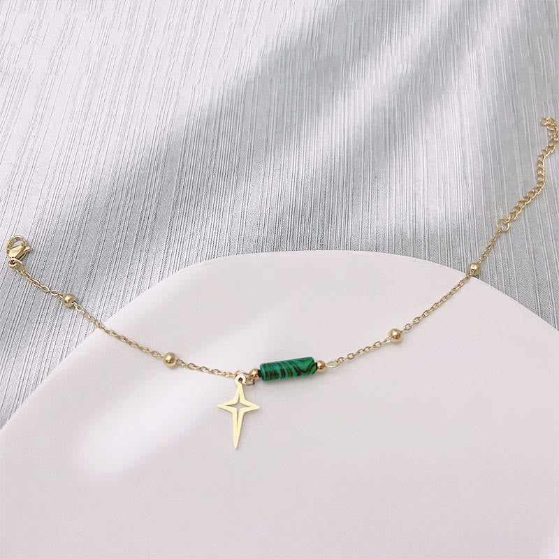 Maria Malachite Star Jewelry Set - Earrings, Necklace and Bracelet