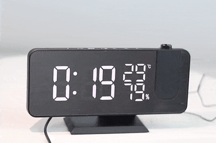 Astronatic - Innovative LED Projection Alarm Clock with USB Charging