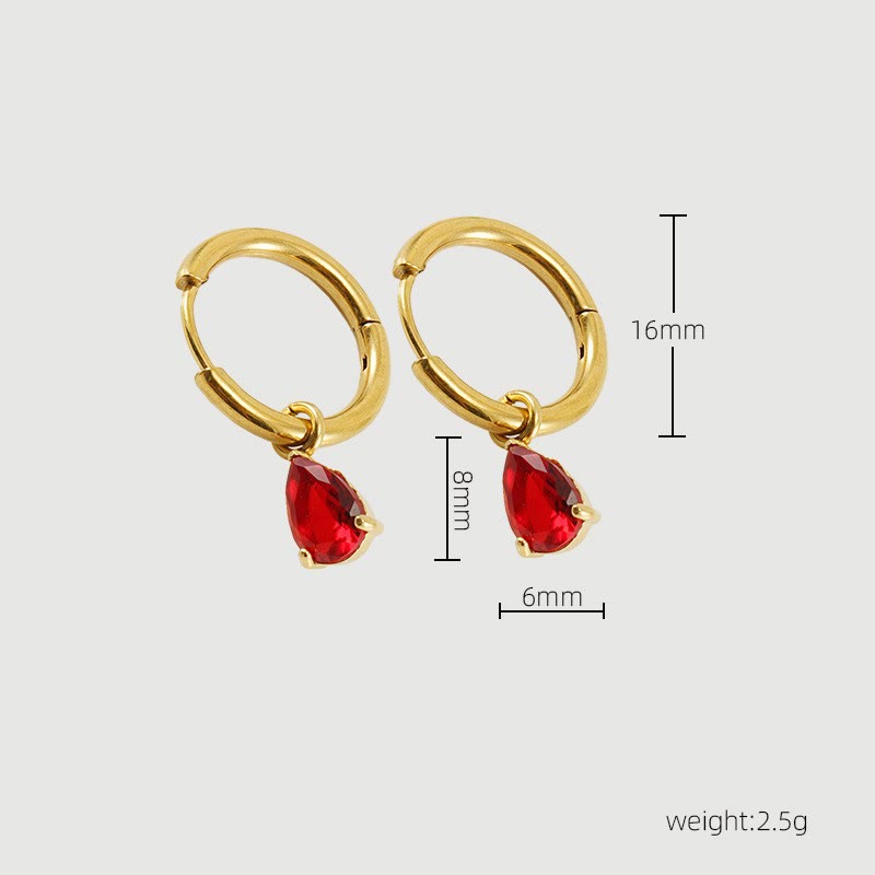 Ilvara - Elegant Garnet Birthstone Jewelry Set