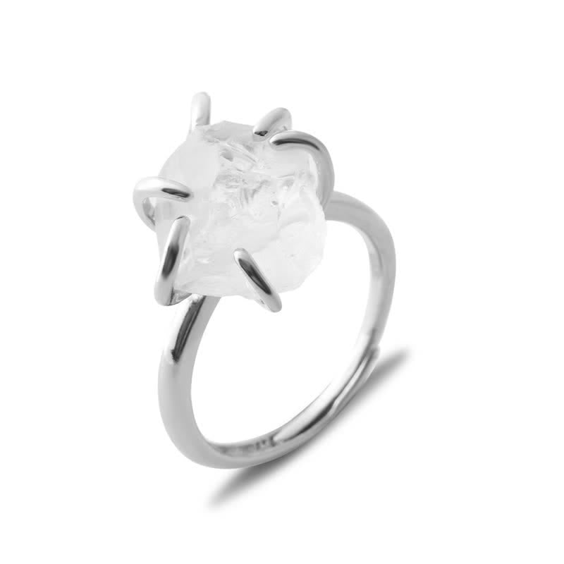 Hemora - Six-Claw Adjustable Natural Crystal Ring