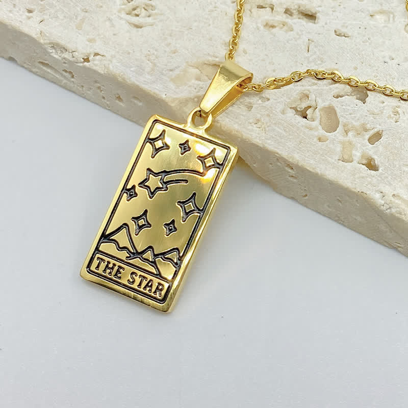 Cyrenna - Vintage Tarot Card Luck Charm Necklace