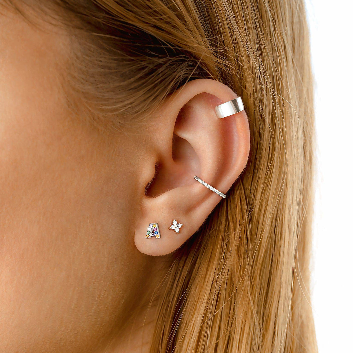 Letria - Colorful Initial Letter Earrings