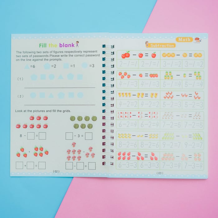 ScribbleJoy Book - Reusable Educational Writing Book for Kids