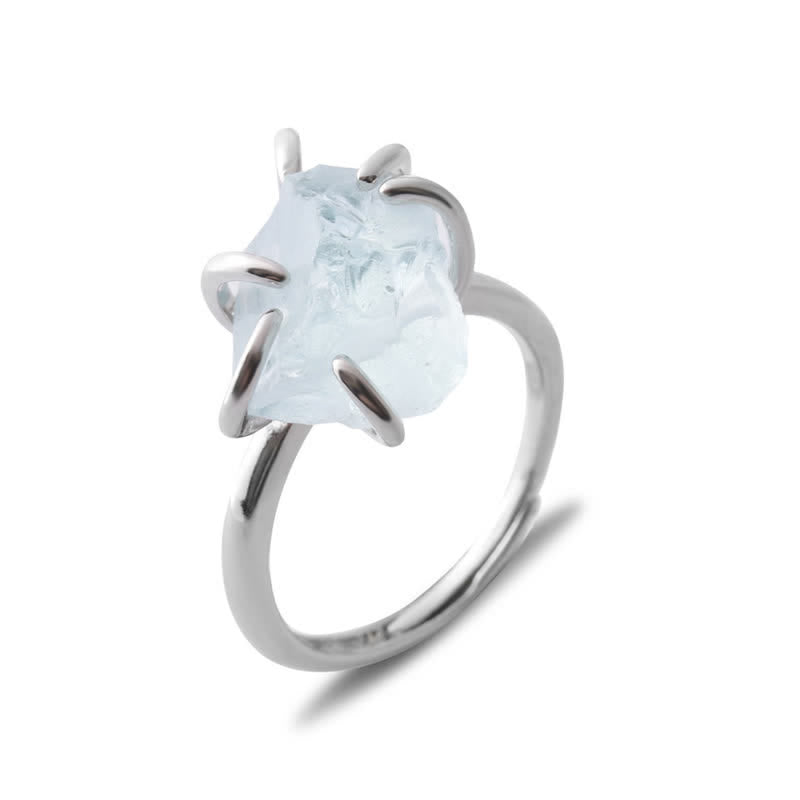 Hemora - Six-Claw Adjustable Natural Crystal Ring