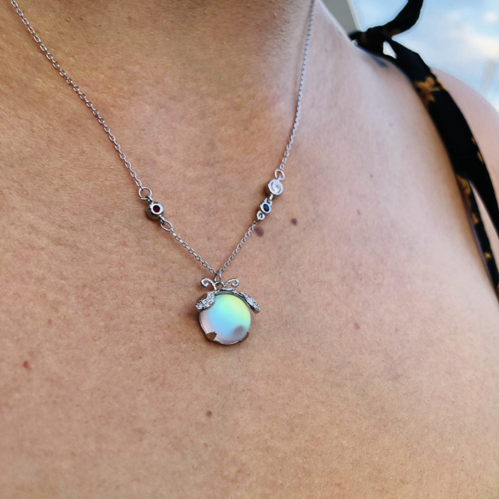 Firefly Moonstone Necklace - Unique and Radiant Design
