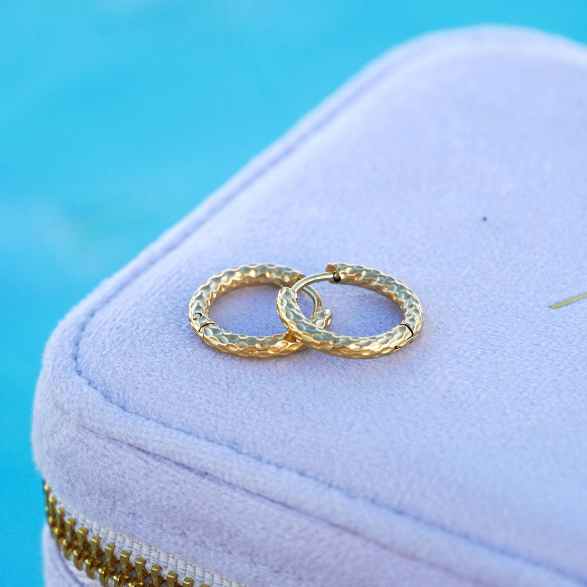 Uzora - Hammered Hoop Earrings for Everyday Style