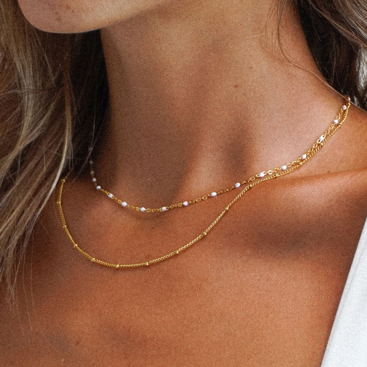 Cavelle - Elegant Double Beaded Choker
