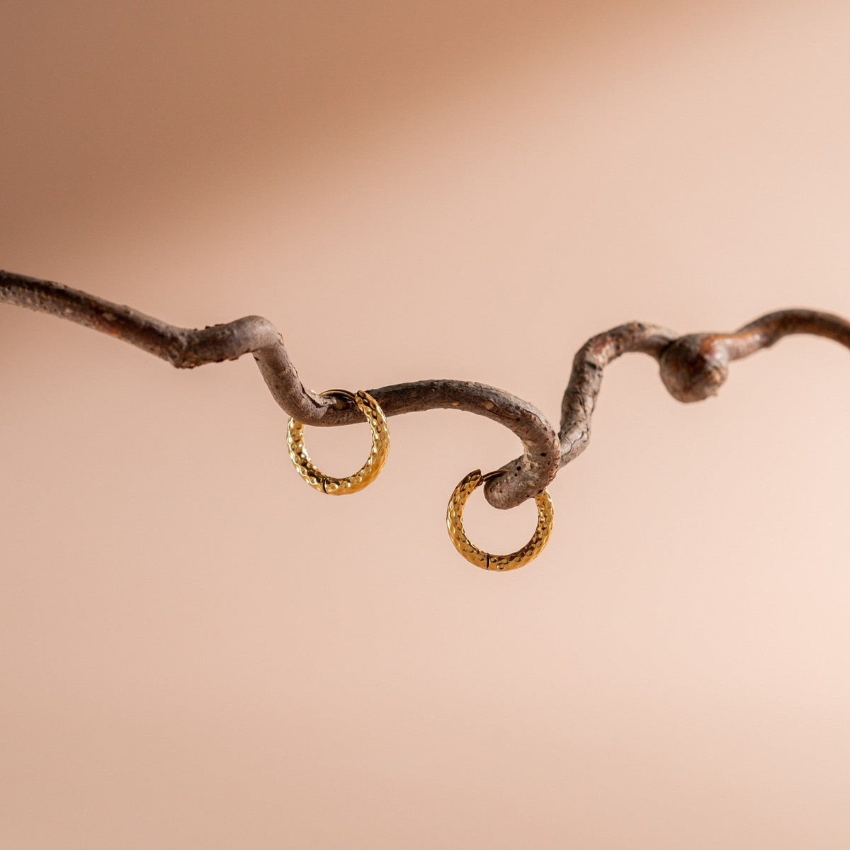 Uzora - Hammered Hoop Earrings for Everyday Style