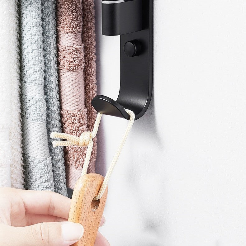 Towelix - 5-Arm Black Metal Towel Rack