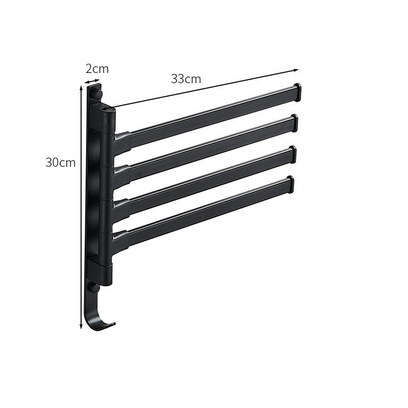 Rocavel - Elegant Black Metal Towel Rack