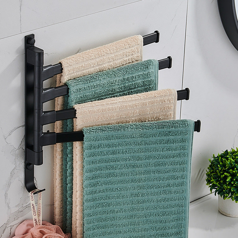 Rocavel - Elegant Black Metal Towel Rack