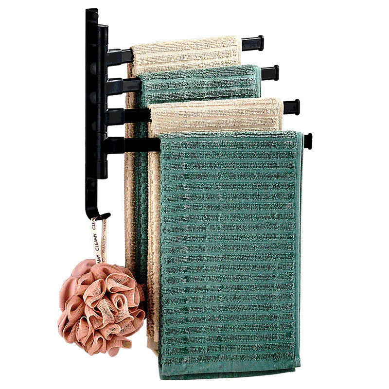 Rocavel - Elegant Black Metal Towel Rack
