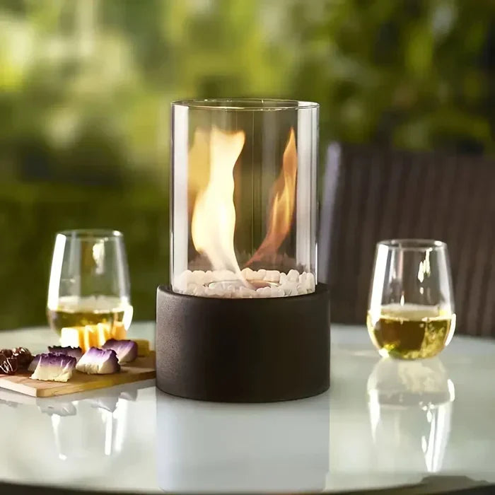 GlowLuxe - Elegant Portable Tabletop Fire Lantern