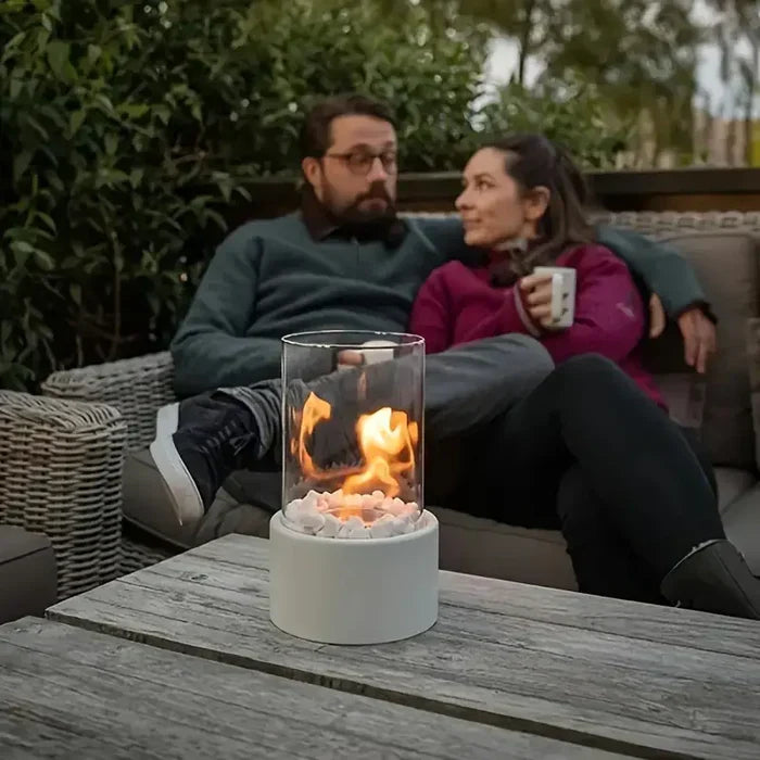 GlowLuxe - Elegant Portable Tabletop Fire Lantern