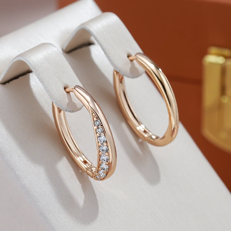 Helena Gold Zirconia Earrings - Luxurious Sparkle for Everyday Glamour