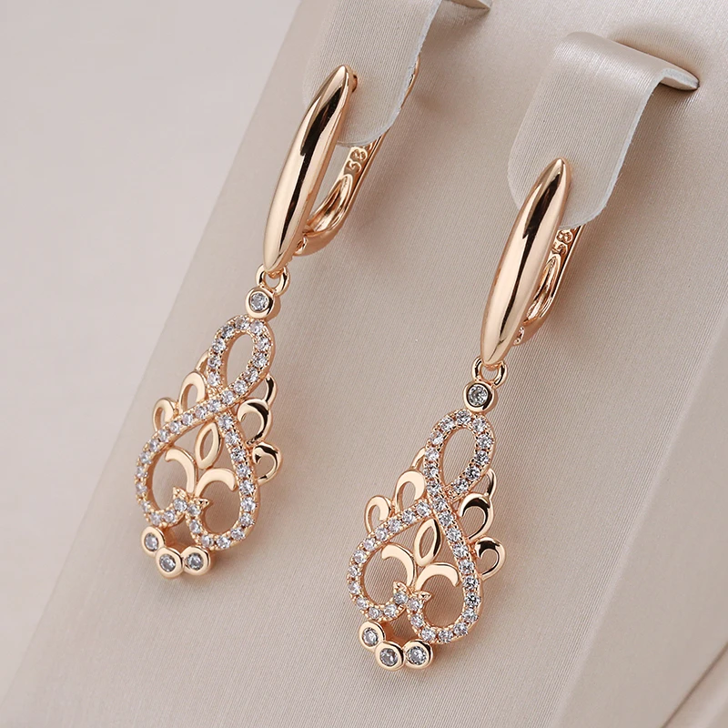 Fornova - Elegant Gold Zirconia Earrings