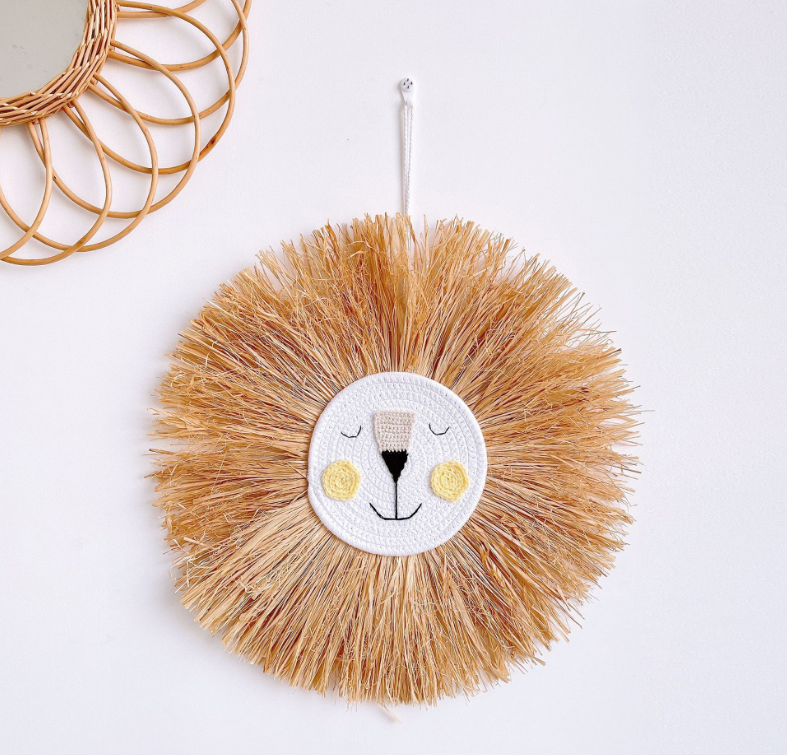 CuteWall Art - Cute Rattan Animal Wall Decor for the Nursery