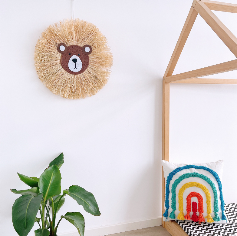 CuteWall Art - Cute Rattan Animal Wall Decor for the Nursery