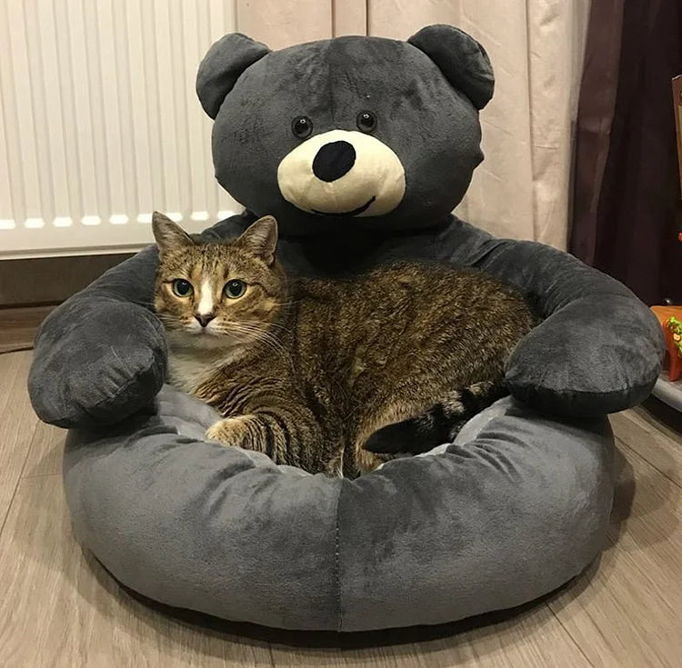 Samiya - Plush Cat Bed for Cozy, Comfortable Sleep