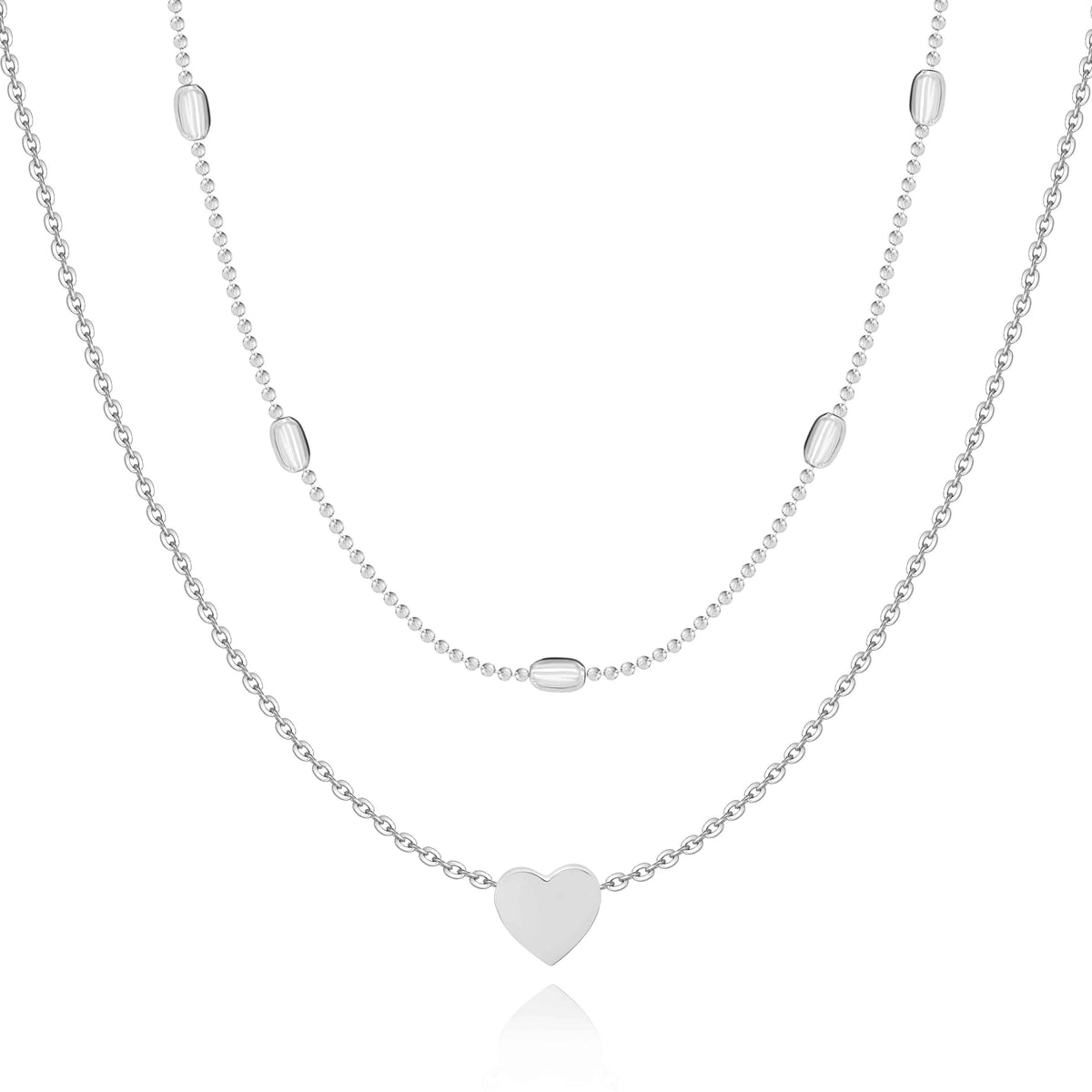 Julia Heart Necklace - A Romantic Double-Layer Design