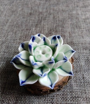 LotusBloom Incense Holder - Elegant Ceramic Lotus Design
