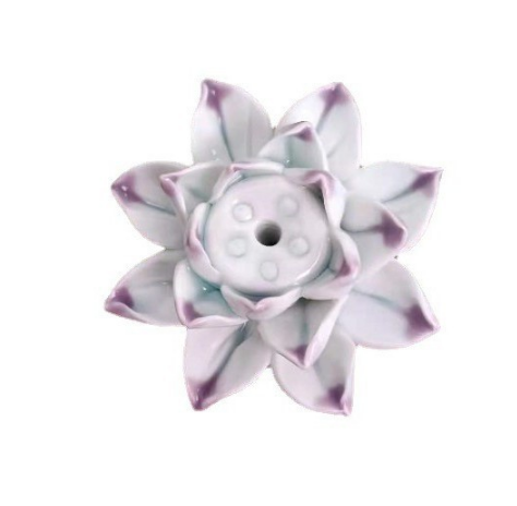 LotusBloom Incense Holder - Elegant Ceramic Lotus Design